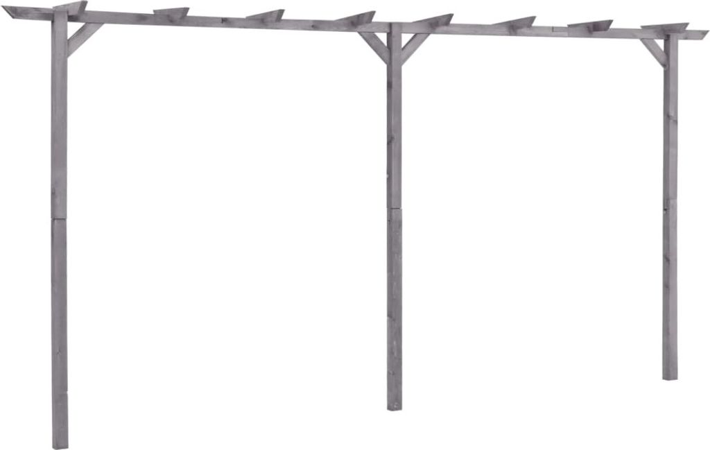 Garten-Pergola Grau 400x40x205 cm Imprägniertes Kiefernholz