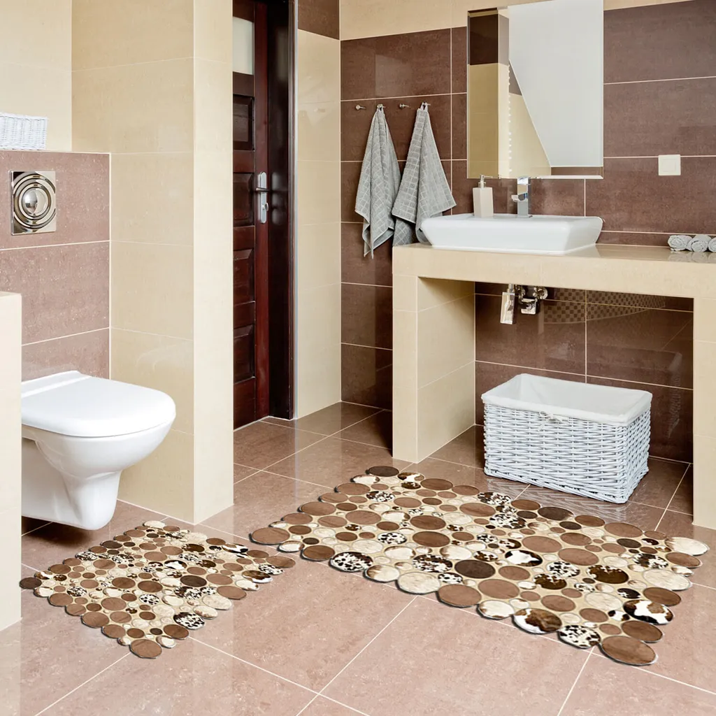 Tapis de Bain Ultra Absorbant 1300 g/m² Marron Nixie en Polyester