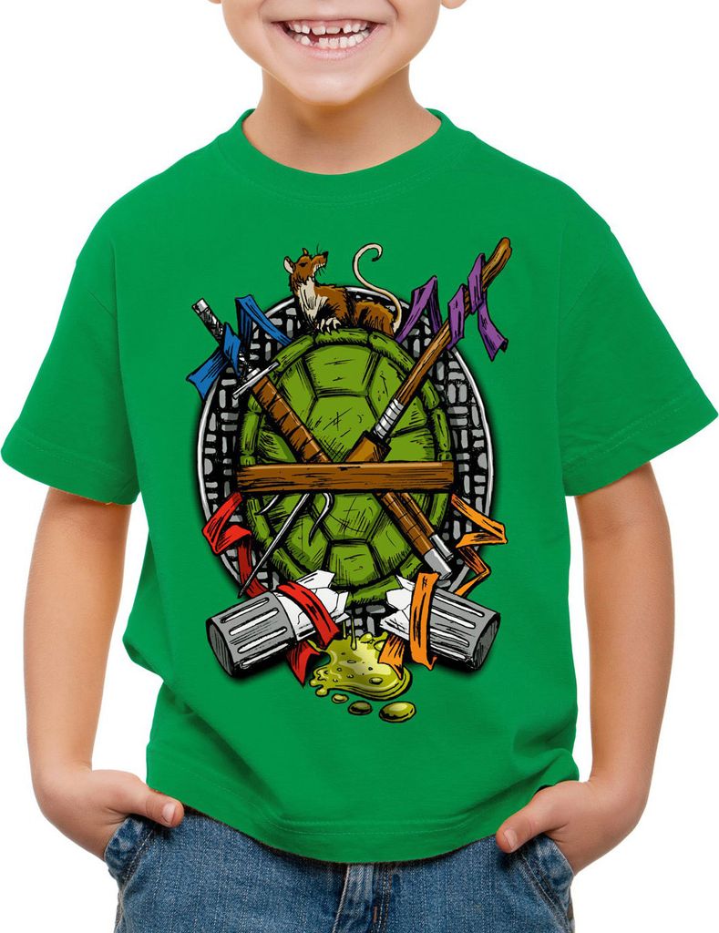 style3 Hero Turtle T-Shirt Kinder turtles schildkröte comic