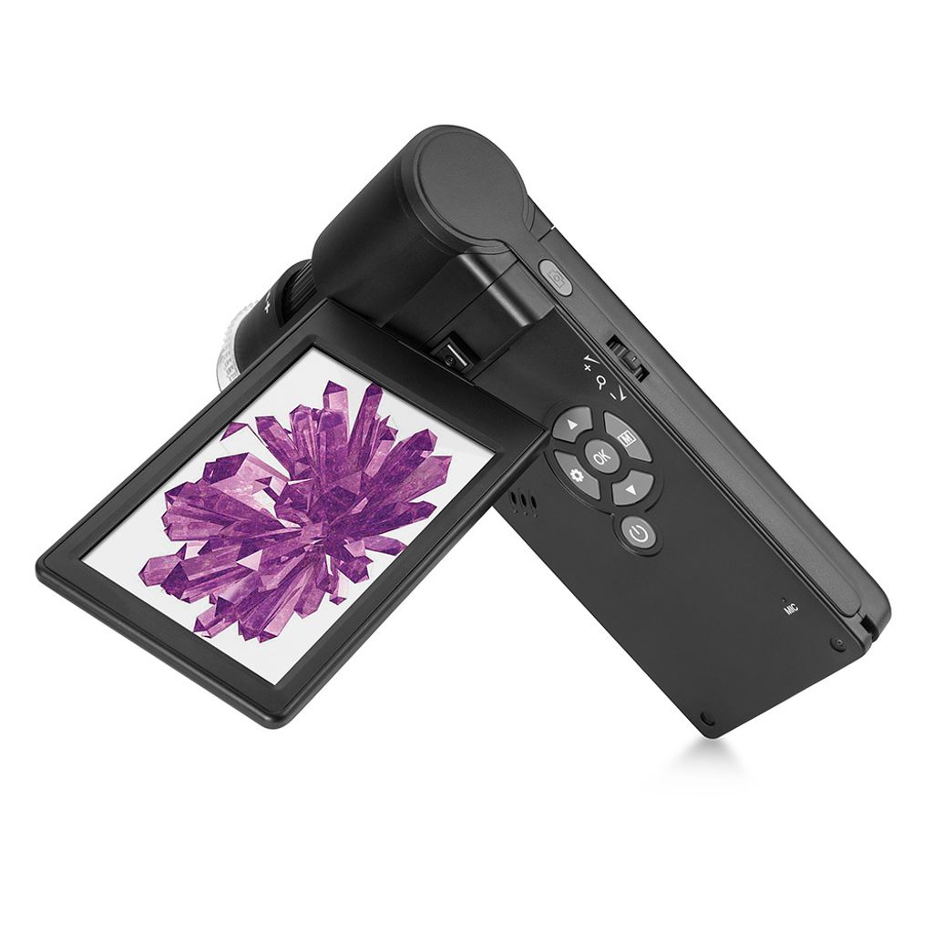 Levenhuk DTX 700 Mobi, Digitales Mikroskop, Schwarz, Kunststoff, LCD, MicroSD (TransFlash), 1200x