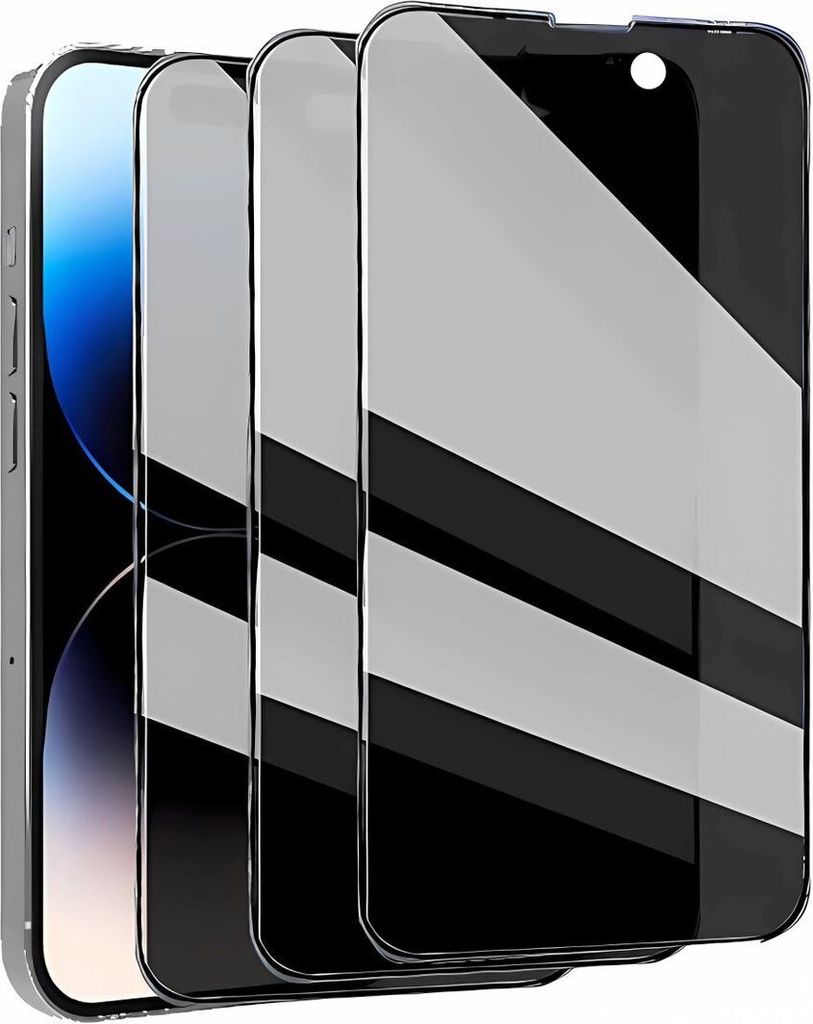 Blickschutz Sichtschutz Panzerfolie Schutzfolie HD Display Ceramic Schutz Glas, Für Handy:Apple iPhone 16 Pro Max, Menge:3 x Anti Spy Glas