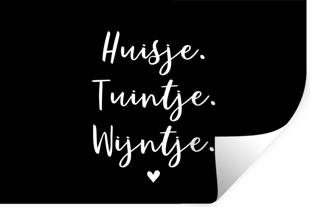 MuchoWow Wandtattoo Wandsticker Wandaufkleber Haus, Garten, Wein - Zitate - Text - Wein - Haus 120x80 cm Selbstklebend und Repositionierbar - Sel...
