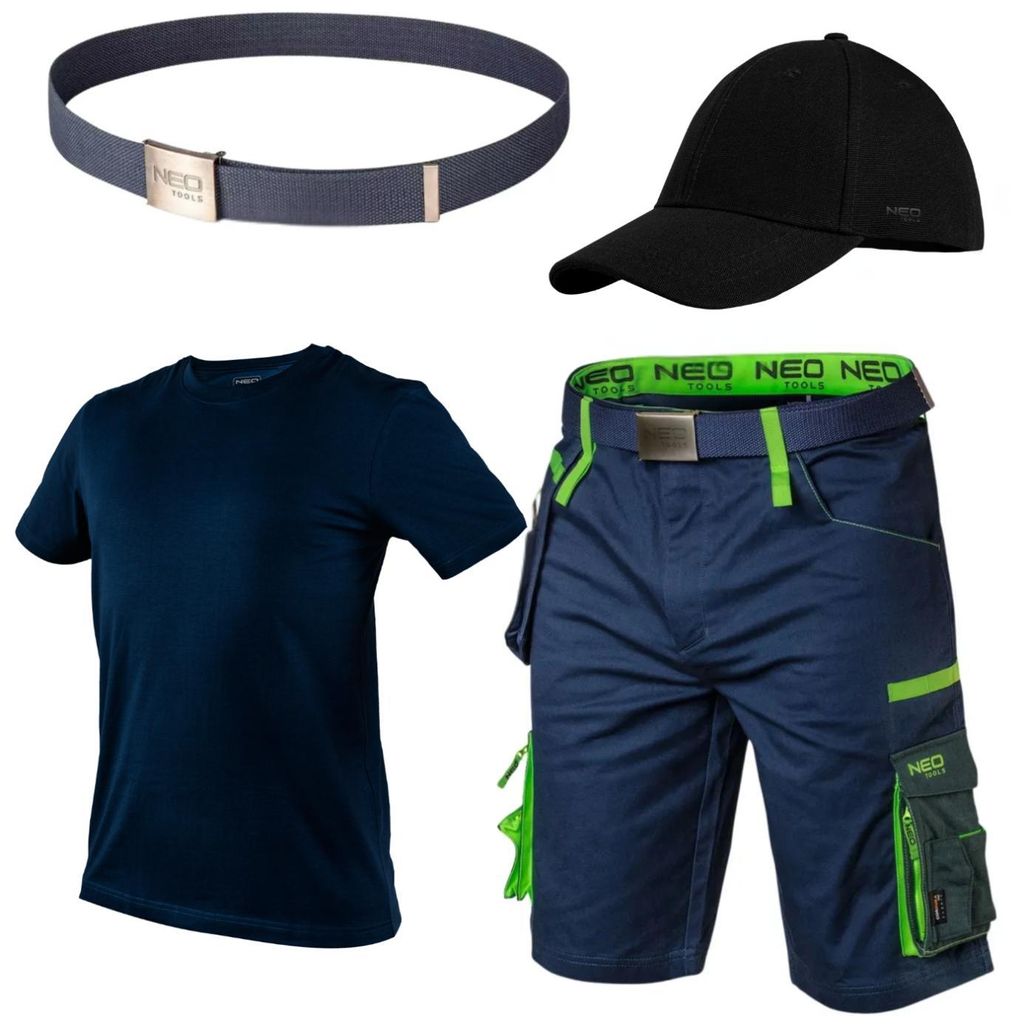 NEO TOOLS Herren Set - Kurze Premium Arbeitshose mit Produktbild 