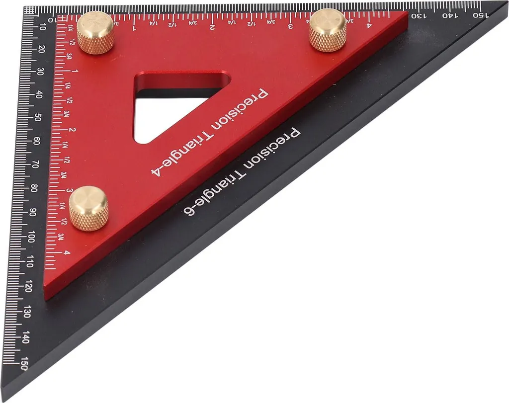 Outil de menuiserie double triangle 4/6 pouces en aluminium robuste