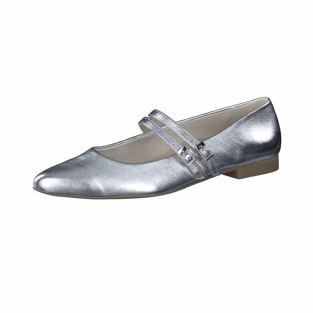 Paul Green 1022 14 Damen Spangen - Ballerina Silber, Grau, Gr. 4
