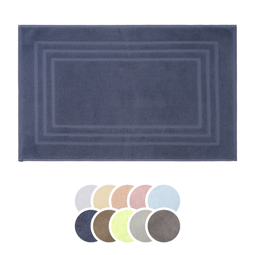 liebling Badvorleger 100% Baumwolle Zero Twist, Serie Lille, 1100 gr. / m², 60 x 100 cm, 60 Grad waschbar, ultra weich, saugstark, dunkelblau