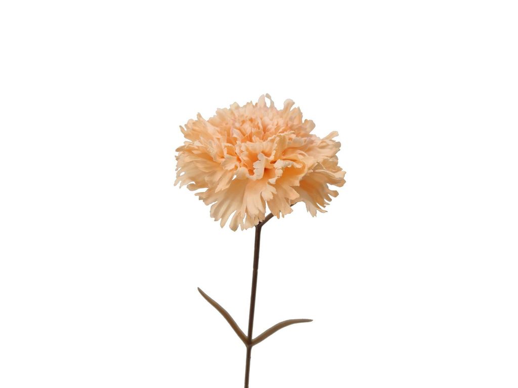 2474U Kunststielblume Nelke Apricot, Künstliche Blume, 60 cm