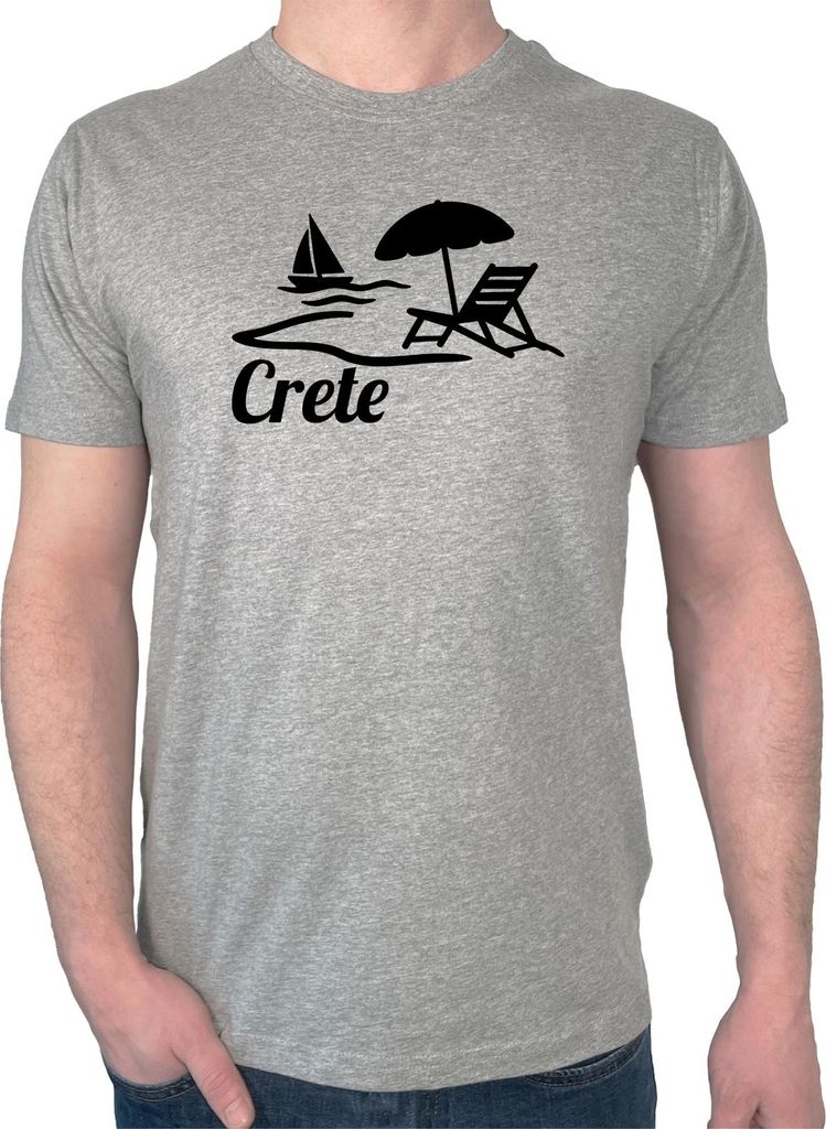Huuraa Männershirt Crete Griechenland Geschenk Größe M Sport Grey Bio Baumwolle Fairtrade Crete Überraschung
