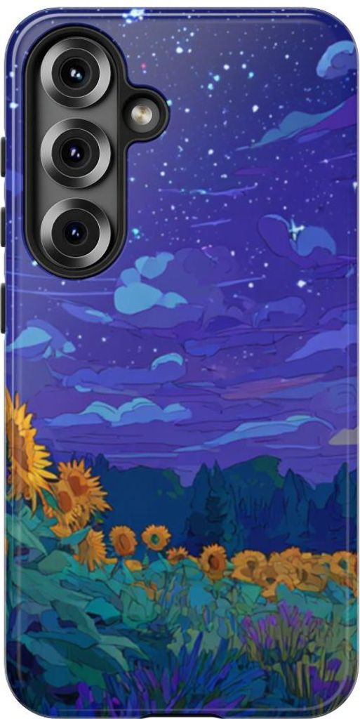 Sternenklare Sonnenblumenwiese – Hülle Kompatibel mit Samsung Galaxy S25