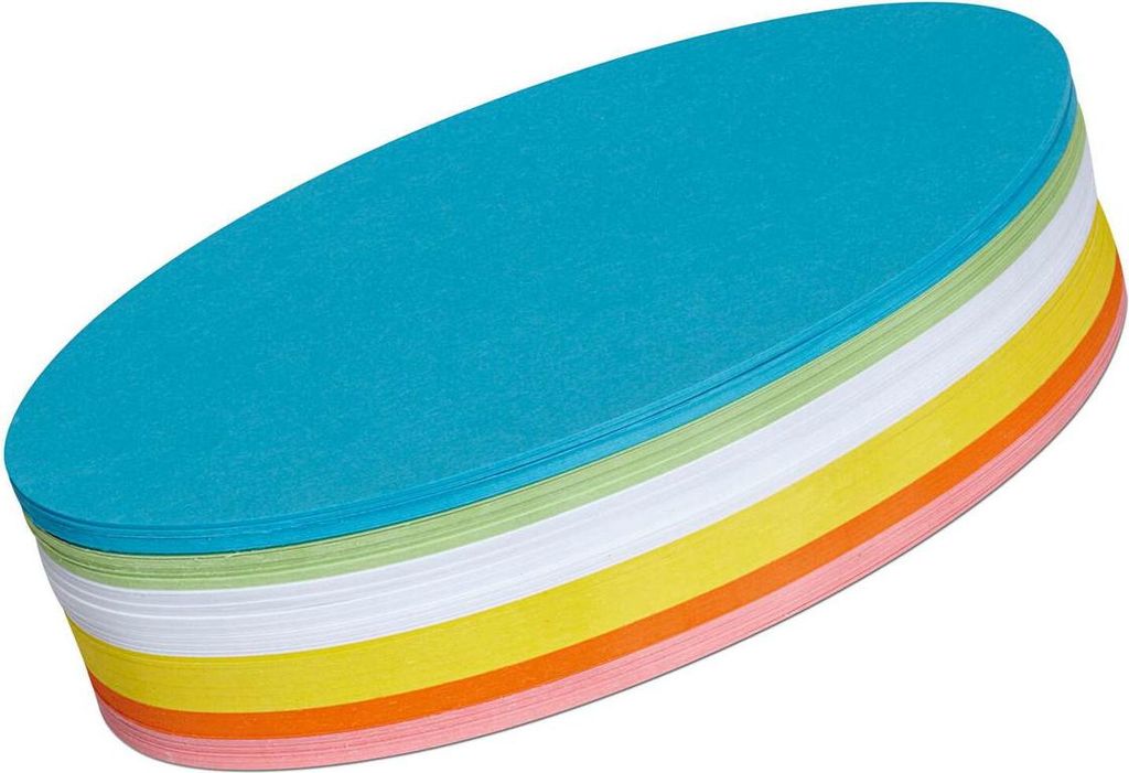 MAUL Moderationskarten oval Papier 250 Stück 11 x 19 x 0.02 Produktbild 