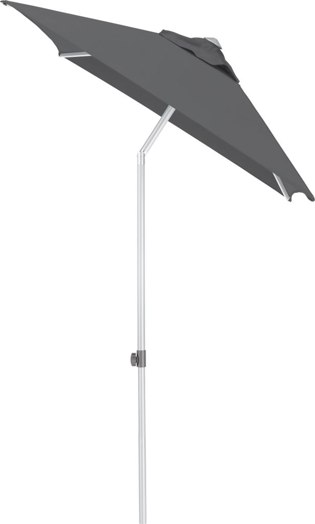 KETTLER Easy Push Schirm 150x210 cm, UPF 50+, silber/ anthrazit, Aluminium/Polyester mit PolyurethanBeschichtung