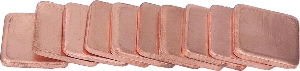 20 Stück Kupfer-Kühlkörper 15x15mm Starke Wärmeleitung Schnelle Wärmeableitung Computer-GPU-Kühlkörper-Unterlegscheiben 1,8mm/0,07in