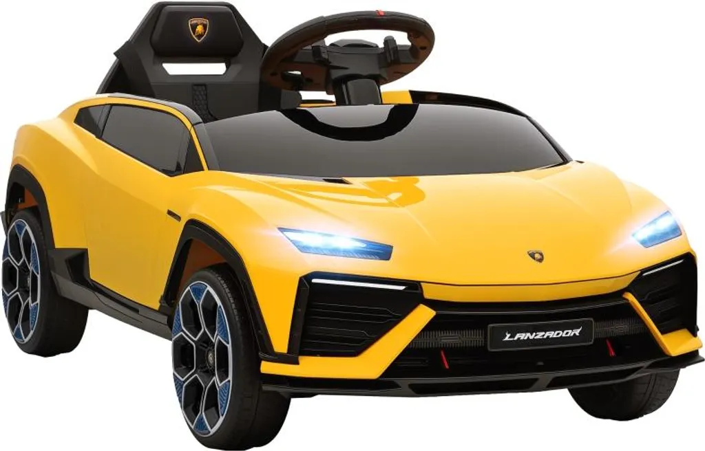Fortuna Lai Voiture Électrique Enfants 12V avec Télécommande 2.4GHz Jaune