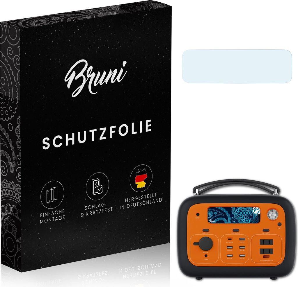 Bruni Basics-Clear 2x Schutzfolie kompatibel mit Oukitel P501E Folie