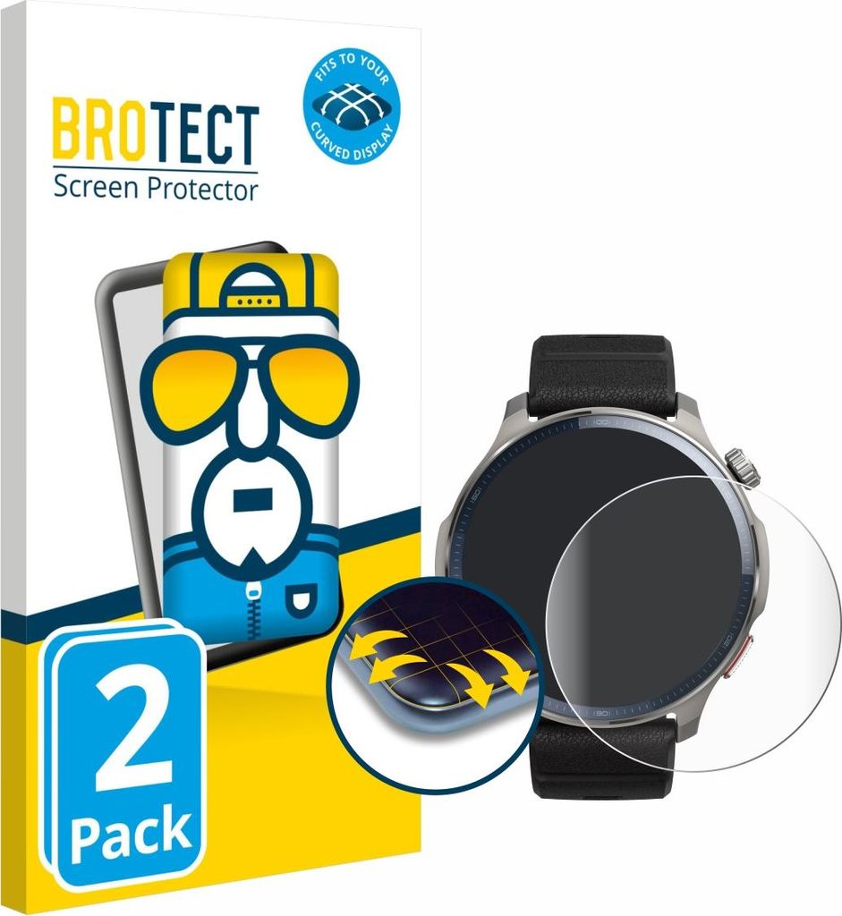 2x BROTECT Fullscreen Schutzfolie für Huami Amazfit Balance Produktbild 