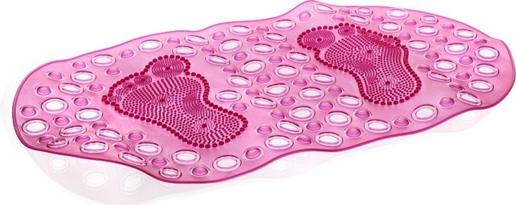 Protiskluzová podložka do vany, PVC růžová 67x35cm Obrázek produktu 