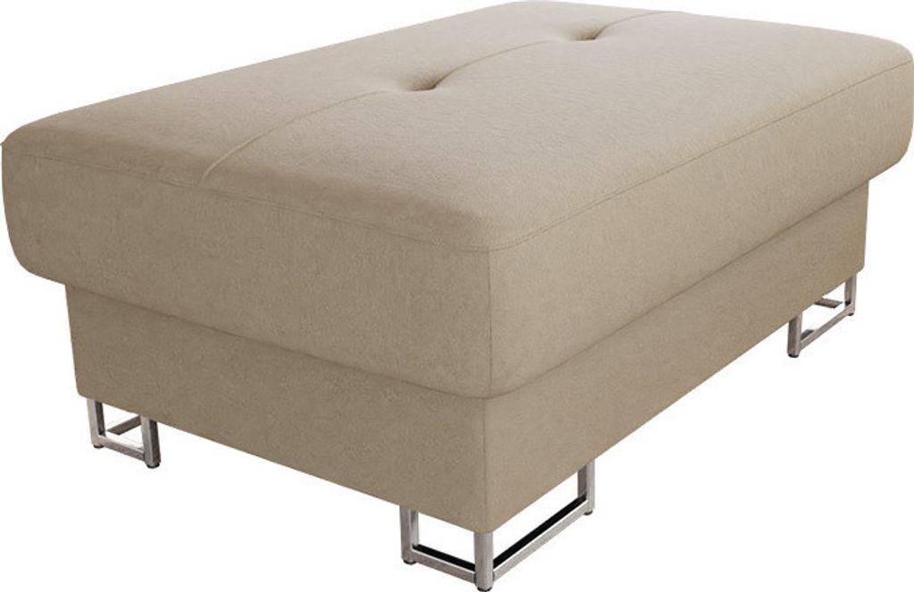 MIRJAN24 Polsterhocker Cotere, Moderne Sitzhocker vom Hersteller, Polstermöbel Kollektion, Metallfüße in der Farbe Silber (Farbe: Uttario Velvet...