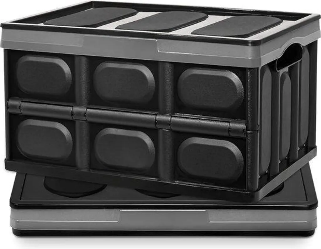 Caisse de transport pliable 55L : stop au désordre avec ce pack de 2 bacs