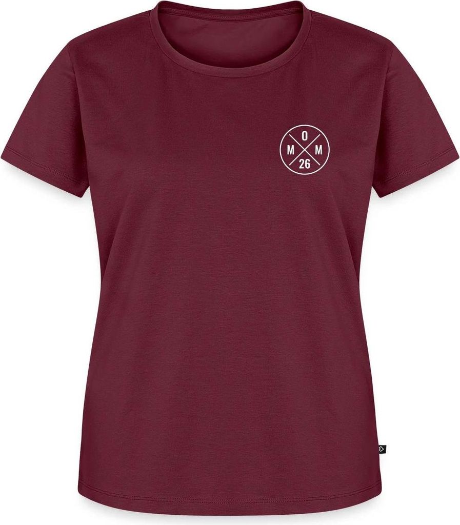 Spreadshirt Mom 2026 Modernes Mama Logo Schwangerschaft Frauen Premium T-Shirt, S, Burgunderrot