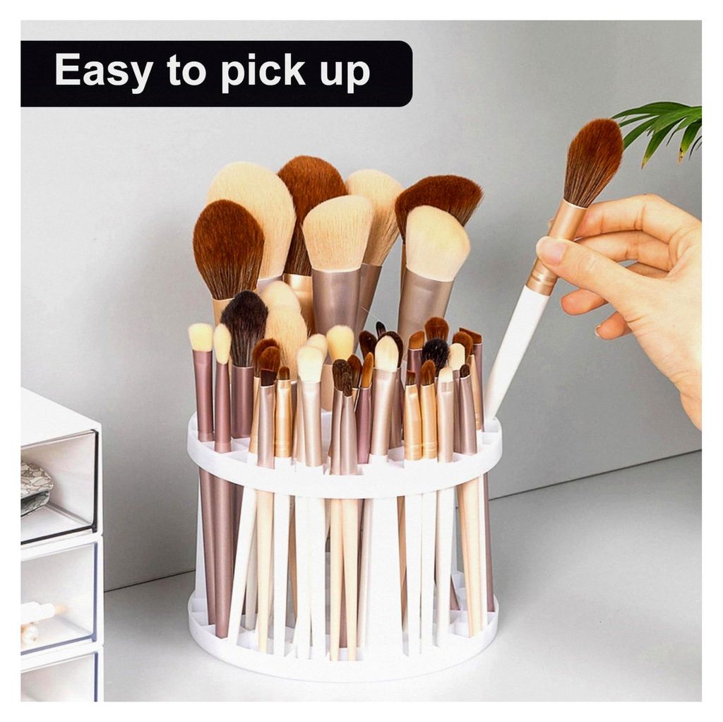 Pinsel Organizer mit 49 Fächern für Kosmetik und Make-up, abnehmbarer Pinselhalter für die Aufbewahrung, geeignet für Schlafzimmer, Badezimmer ...