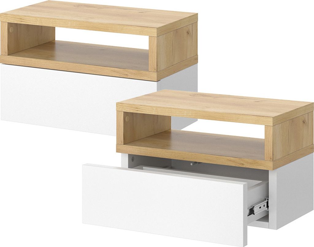 Nočný stolík Vicco Urbano Dub Goldkraft Súprava 2, Model Obrázok produktu 