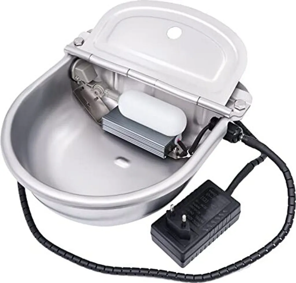 Abbeveratoi per cavalli, valvola galleggiante regolabile riscaldata resistente al gelo capre, pecore, bovini, pascoli (24 V, 80 W)
