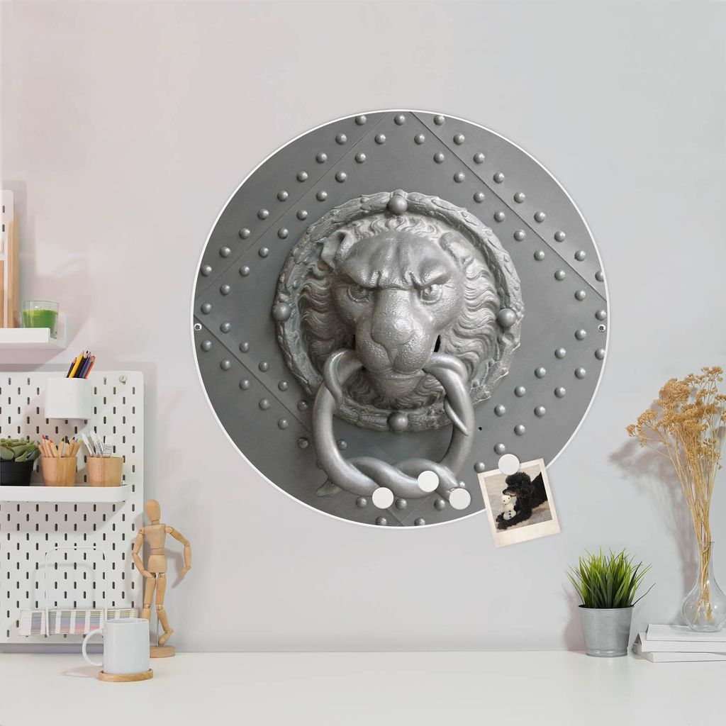 Design Stahlmagnettafel Weiß Rund 47cm Eisentor