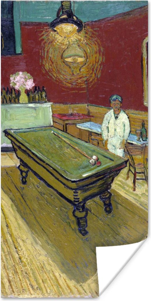 MuchoWow Poster Das Nachtcafé - Vincent van Gogh 60x120 cm - Wandschmuck