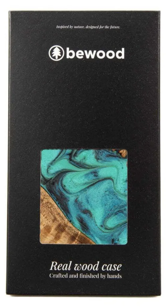 Bewood Unique Turchese Case per Redmi Note 14 5G - Legno Vero - 3