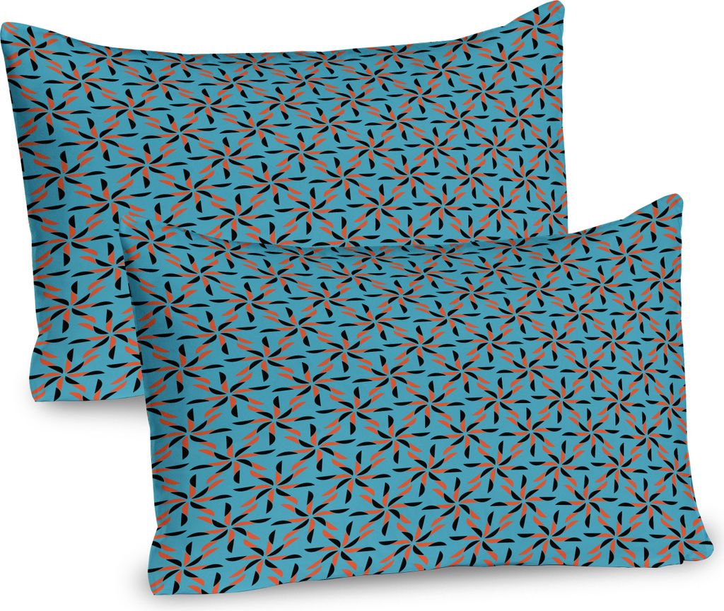 ABAKUHAUS Geometrisch Kissenbezug Packung mit 2, Weicher Hintergrund und Blumenanordnung, die Natur-Frühlings-Jahreszeit blüht, Dekorativer Gedru...