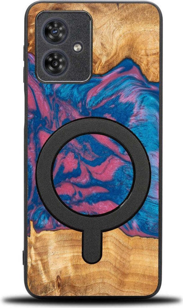 Holzhülle für Motorola Moto G54 5G, Bewood Unique Neons Produktbild 