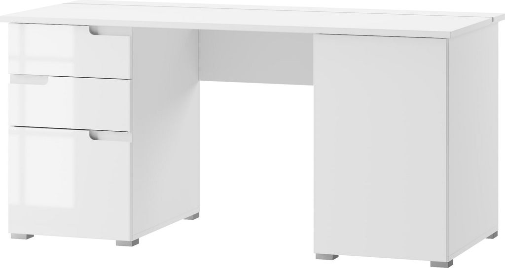 Furniture24 Schreibtisch Selene 15 mit 2 Türen und 2 Schubladen