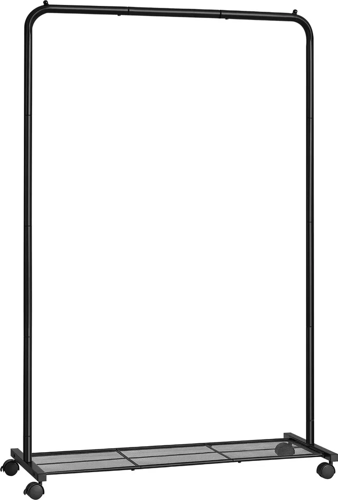 Portant vêtement 158 cm noir pour dressing - cintre mobile rangement