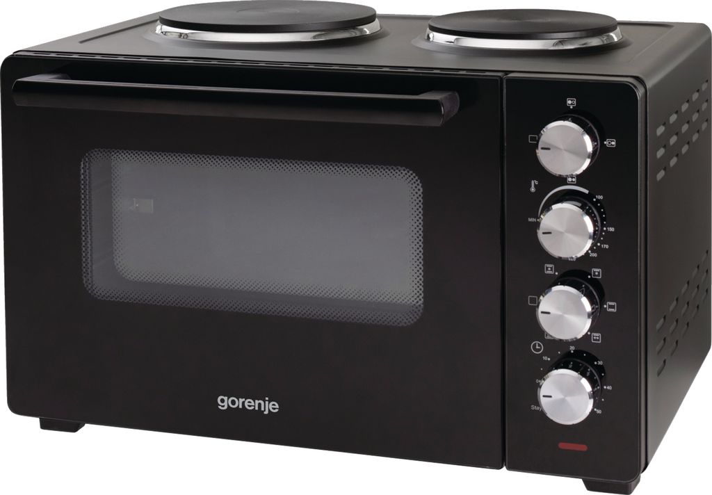 Gorenje OM30GBX Minibackofen mit zwei Kochfelder schwarz Produktbild 