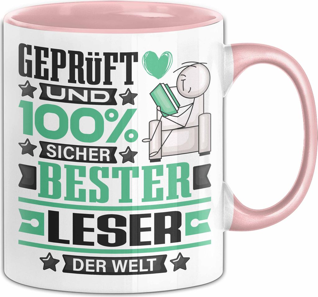 Leser Geschenk Lustiger Spruch für Leser Geschenkidee Bester Leser Der Welt (Rosa)