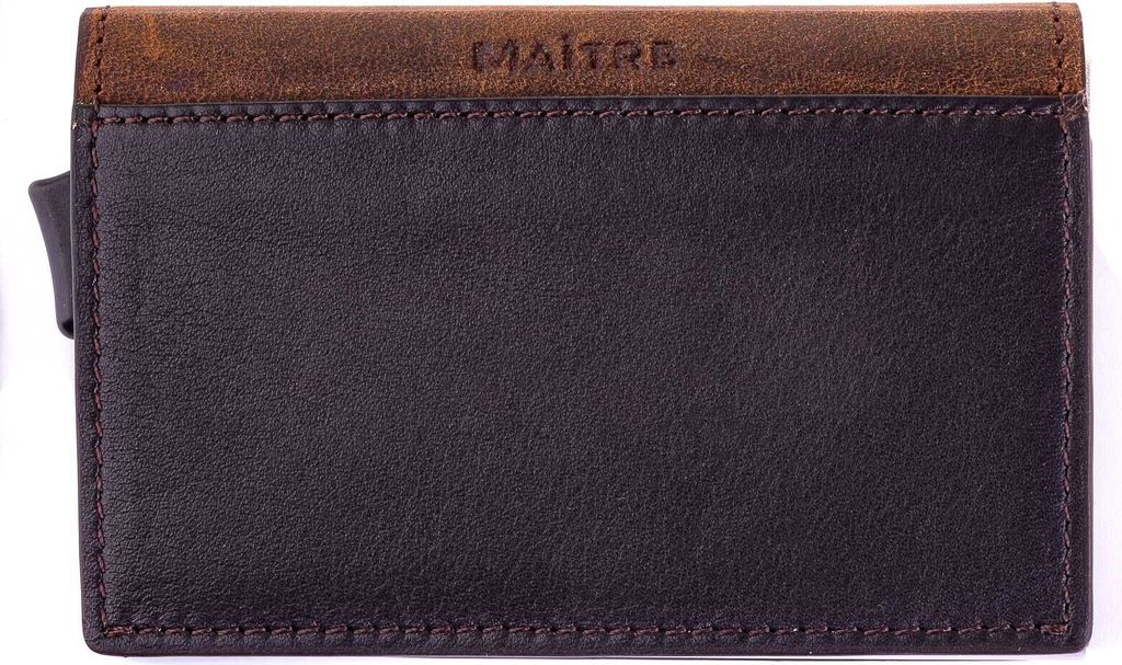Maitre c-one e-cage 4060001655 Kartenetui mit Schieber RFID darkbraun
