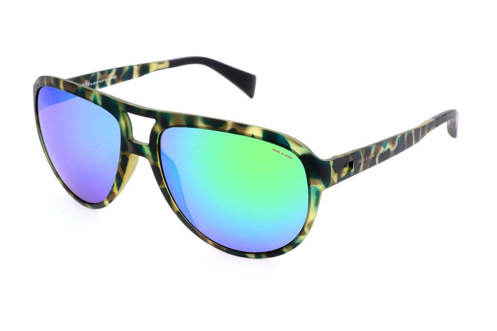 Italia Independent I I SPORT STYLE MOD. 0117 035 HAVANA GREEN 57/15/135 Herren-Sonnenbrille