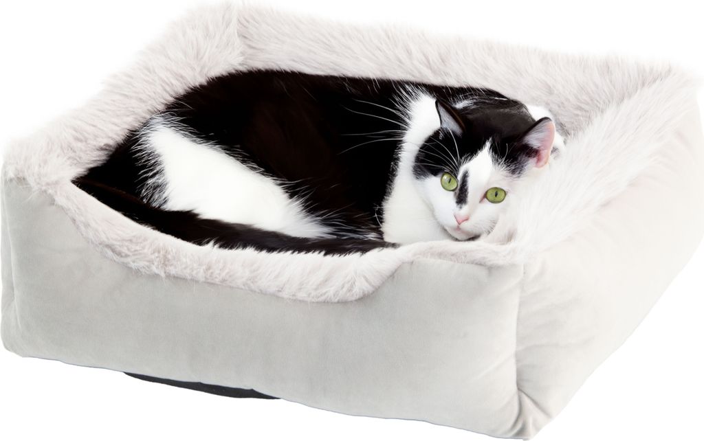 Katzenbett Mayfair · Silver-Quarz · S · ca. 51 x 46 x 15 cm