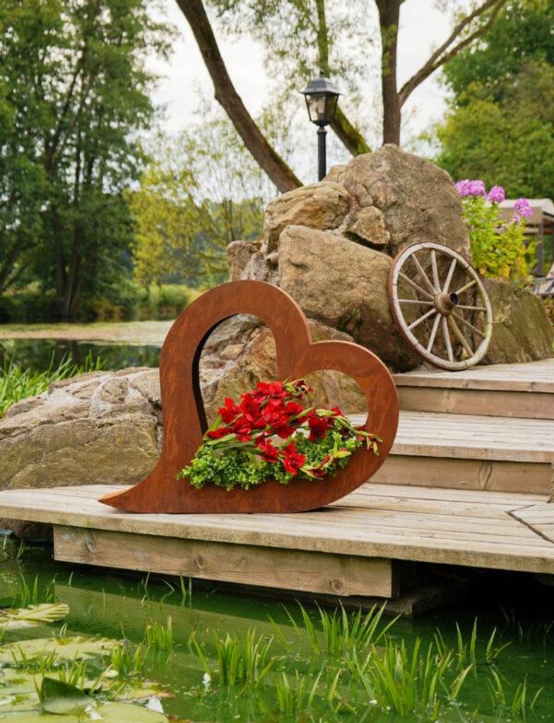 Badeko Herz-Set „Lydia“ (55 cm & 80 cm) zum Bepflanzen Produktbild 