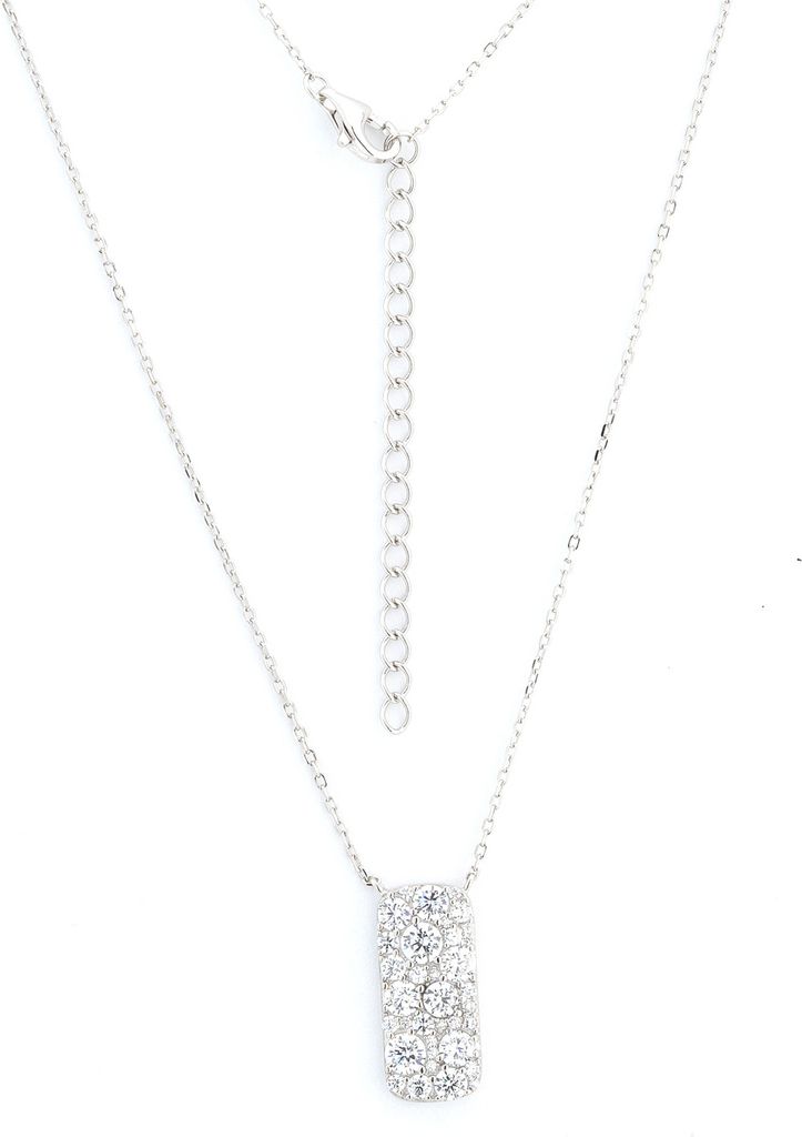 Collier mit rechteckigem Anhänger aus 925 Silber mit Produktbild 