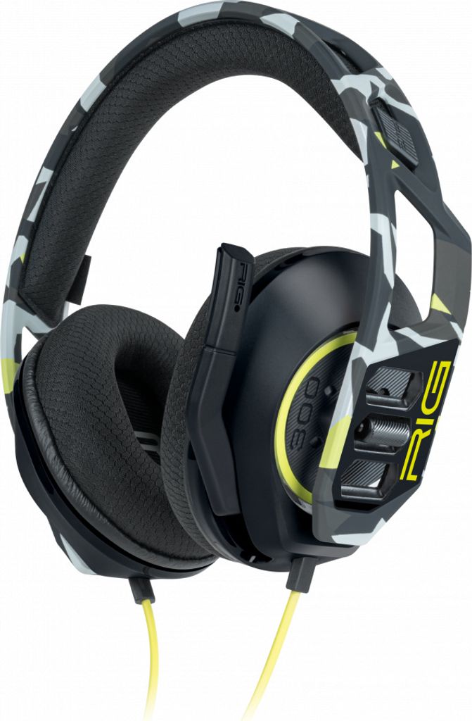 NACON RIG 300 PRO HS Acid, Kabelgebunden, Gaming, 20 - 20000 Hz, 233 g, Kopfhörer, Camouflage, Gelb
