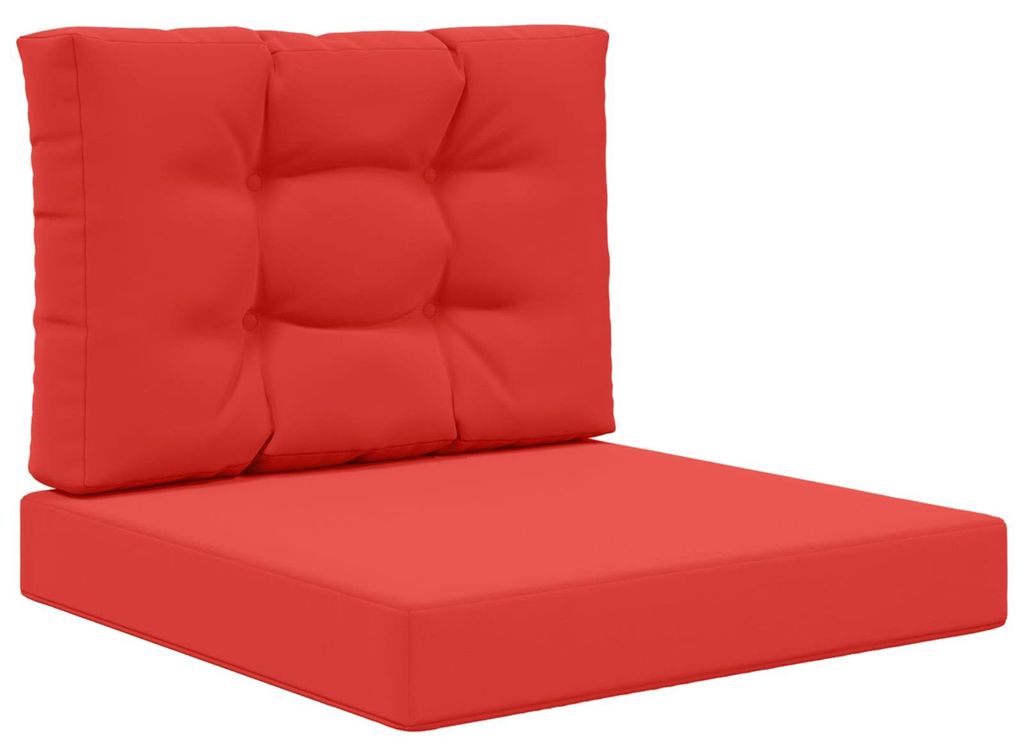 "Rabatt 2026"Sofakissen für draußen modern - robust und langlebig - 2 pcs Rot Polyester - Gartenmöbelauflagen GermanyMöbel743976