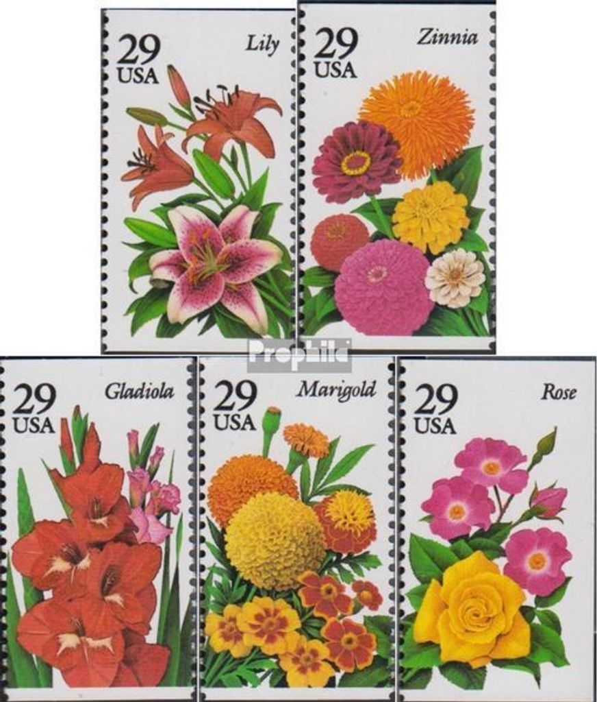 Briefmarken USA 1994 Mi 2450-2454 (kompl.Ausg.) postfrisch Gartenblumen