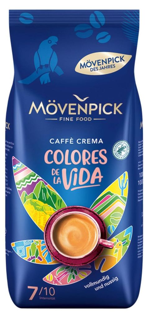 Mövenpick des Jahres Crema COLORES DE LA VIDA, 1000g Bohnen Produktbild 