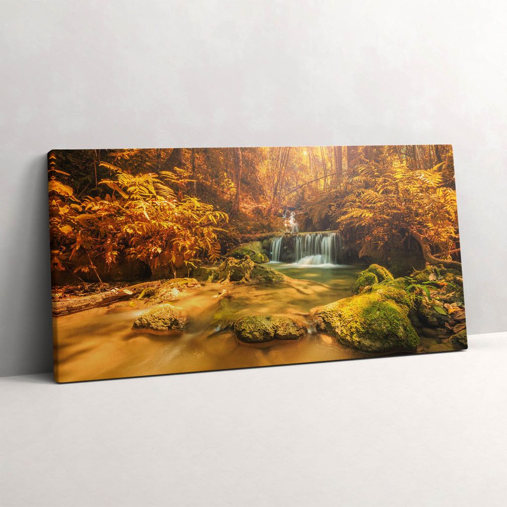 Pugang Chiangrai Wasserfall Thailand – Leinwandbild Wandbild – 120x60 cm – Leinwandbilder – Wandbilder – Schlafzimmer – Flur