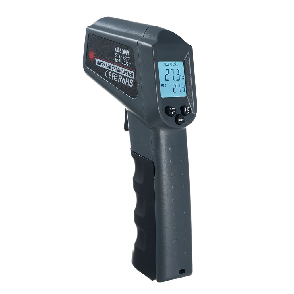 KM-550AH -50-550°C/-58-1022°F Berührungsloses Infrarot-Thermometer IR-Thermometer Industriethermometer Datenspeicherung Max-Min-Messung