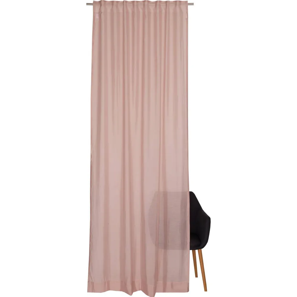 Rideau Rose Solid 130x250cm Finition Bande Cachée par Schöner Wohnen