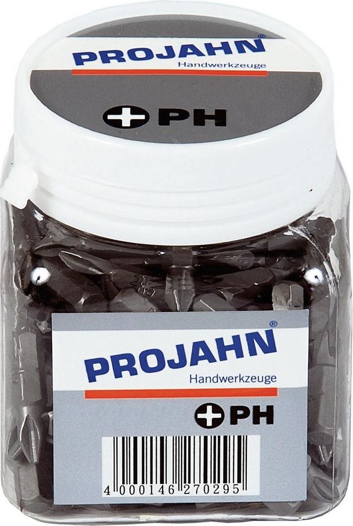 Projahn 1/4 Bit L25 mm Phillips Nr. 2 100er Pack