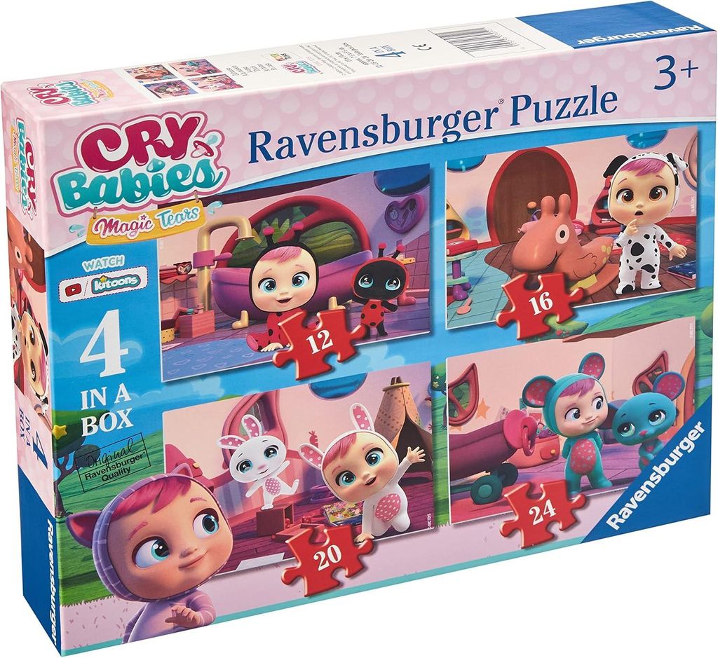 RAVENSBURGER Puzzle Cry Babies: Magische Tränen 4in1 (12,16,20,24 Teile)