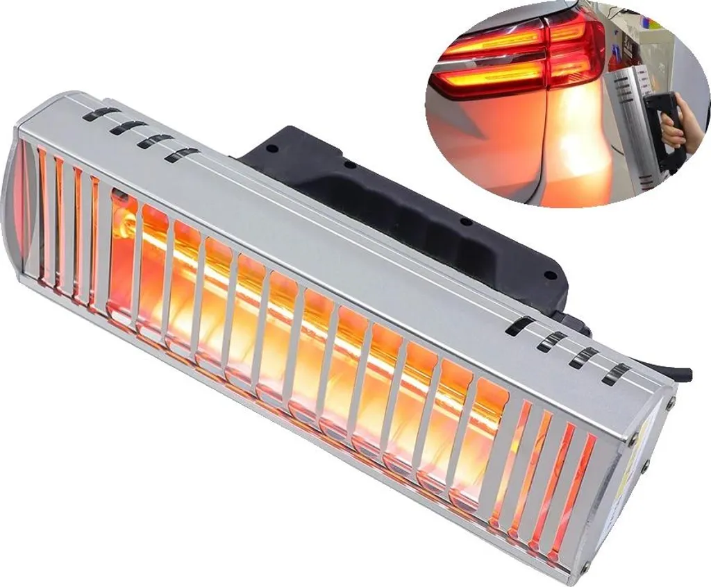 Lampada di polimerizzazione a infrarossi, potenza assorbita 1000 W, area di polimerizzazione 300 mm x 150 mm, intervallo di temperatura 60-100 ℃, riscaldamento a infrarossi a onde corte, struttura in lega di alluminio
